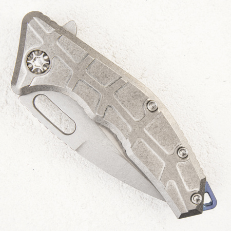 Нож Heretic Knives Martyr Prototype, 154CM, Stonewash, Titanium, CH1280 Нож Heretic Knives Martyr Prototype, 154CM, Stonewash, Titanium, CH1280